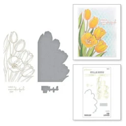 Wonderful Tulips Glimmer Hot Foil Plate & Die Set From The Four Petal Collection