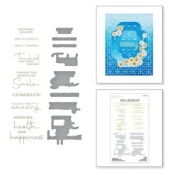 Making Me Smile Sentiments Glimmer Hot Foil Plate & Die Set From The Four Petal Collection