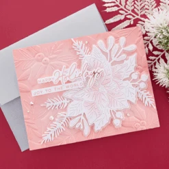 Holly & Foliage 3D Embossing Folder From The De-Light-Ful Christmas Collection By Yana Smakula -Woodland Scenics Shop GLP 382 1