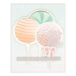 Party Balloons Bouquet Glimmer Hot Foil Plate & Die Set From The It’s My Party Collection By Carissa Wiley -Woodland Scenics Shop GLP 397 It sMyParty Carissa Wiley Party Balloons Bouquet Project