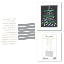 Comfort & Joy Sentiments Hot Foil Plate & Die Set From The Glimmer For The Holidays Collection