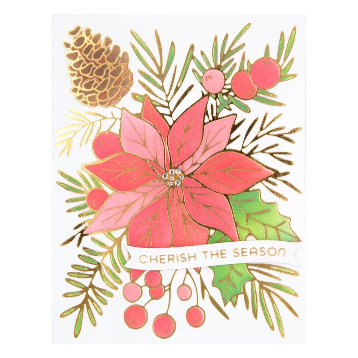 Full Bloom Poinsettia Glimmer Hot Foil Plate And Stencil Bundle From The Glimmer For The Holidays Collection 12 Full Bloom Poinsettia Glimmer Hot Foil Plate And Stencil Bundle From The Glimmer For The Holidays Collection - Image 12