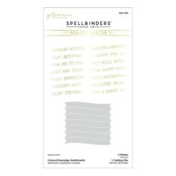 Curved Everyday Sentiments Glimmer Plate & Die Set From The Glimmering Flowers Collection -Woodland Scenics Shop GLP 434 Glimmering Florals Curved Everyday Sentiments Pac