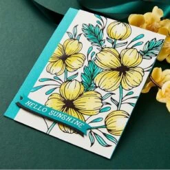 Curved Everyday Sentiments Glimmer Plate & Die Set From The Glimmering Flowers Collection -Woodland Scenics Shop GLP 434 Glimmering Florals Curved Everyday Sentiments Project 3