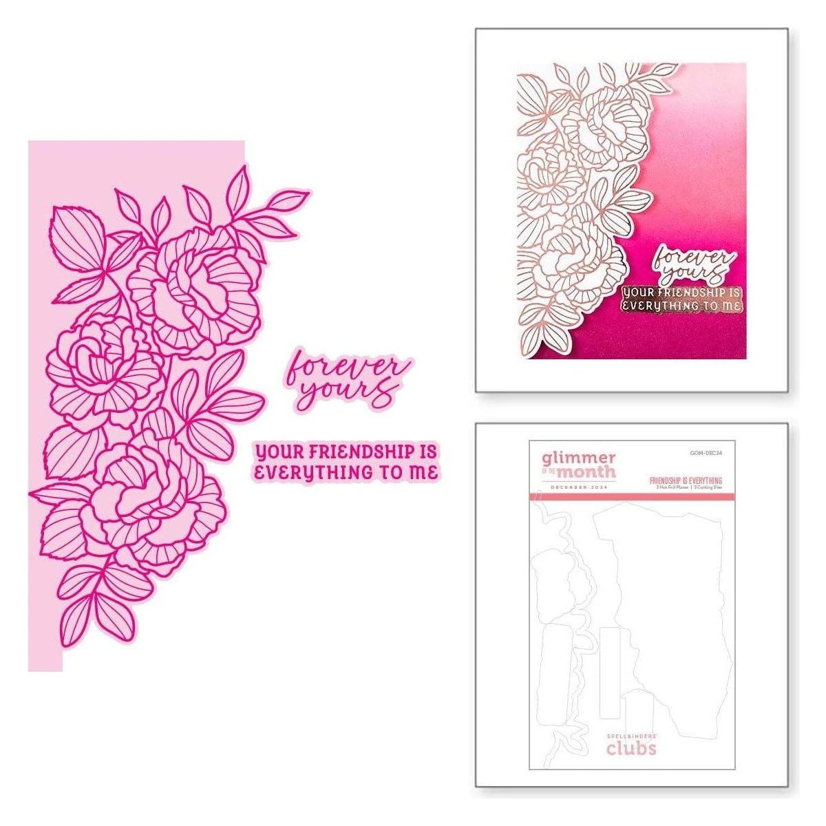 Friendship Is Everything - Glimmer Hot Foil Kit Of The Month (Plates & Die Only) 1 Friendship Is Everything - Glimmer Hot Foil Kit Of The Month (Plates & Die Only)