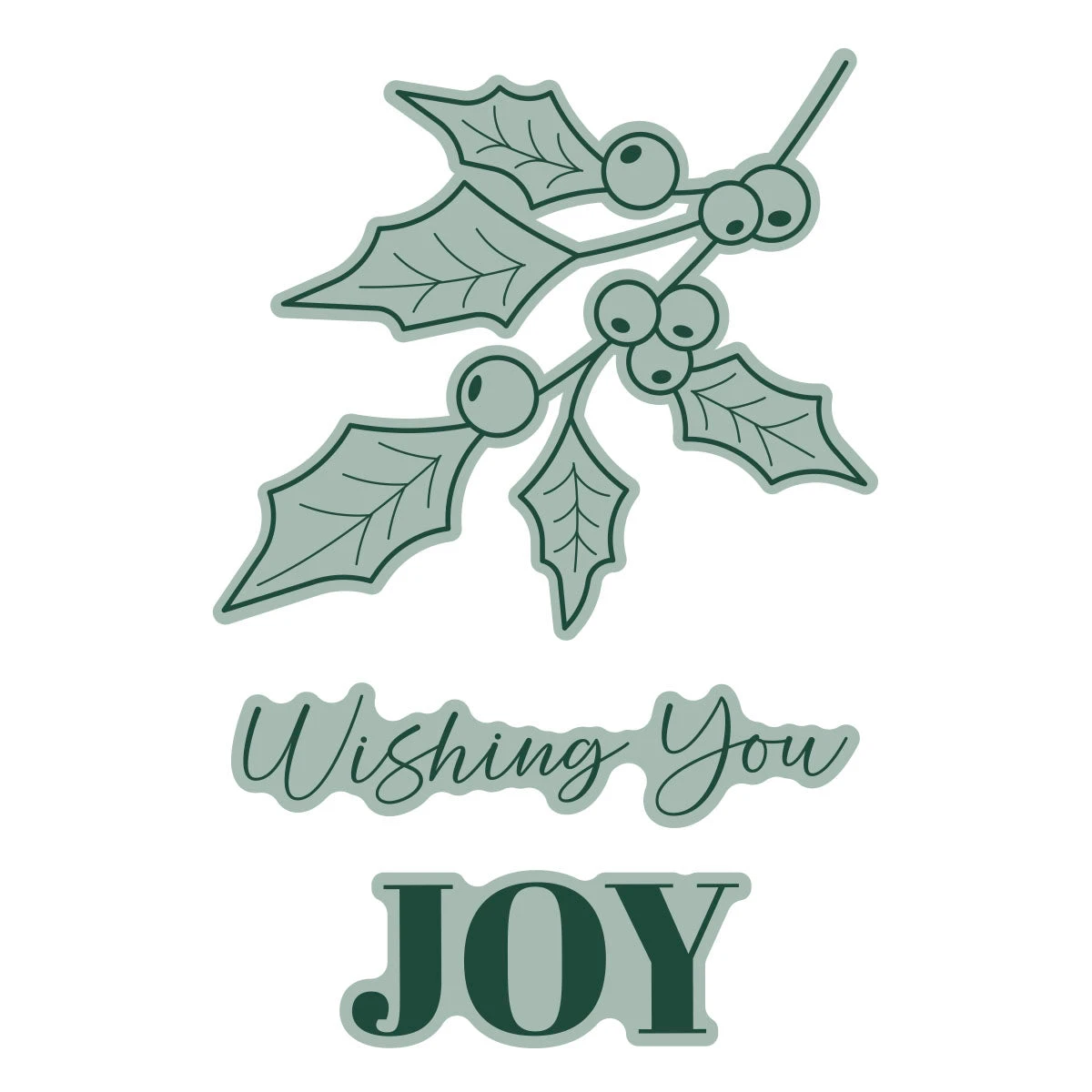 Joyful Holly - Glimmer Hot Foil Kit Of The Month (Plates & Die Only) 3 Joyful Holly - Glimmer Hot Foil Kit Of The Month (Plates & Die Only) - Image 3