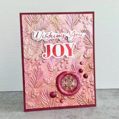 Joyful Holly - Glimmer Hot Foil Kit Of The Month (Plates & Die Only) 18 Joyful Holly - Glimmer Hot Foil Kit Of The Month (Plates & Die Only) -Woodland Scenics Shop GOM JUL24 Product 1200x1200 Project 13
