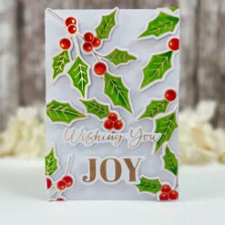 Joyful Holly - Glimmer Hot Foil Kit Of The Month (Plates & Die Only) 19 Joyful Holly - Glimmer Hot Foil Kit Of The Month (Plates & Die Only) -Woodland Scenics Shop GOM JUL24 Product 1200x1200 Project 16