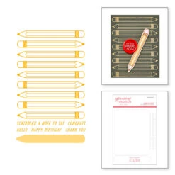 Scribbled A Note -Glimmer Hot Foil Kit Of The Month (Plates & Die Only)