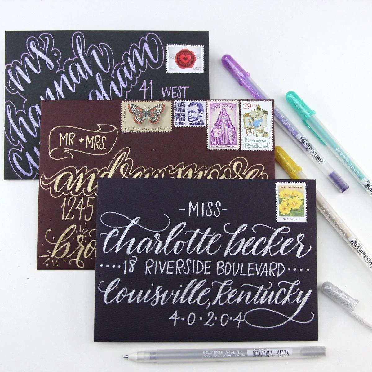 Sakura Gelly Roll Pens Hot Metallic, 5pk (Gold, Silver, Blue, Emerald, Purple) 3 Sakura Gelly Roll Pens Hot Metallic, 5pk (Gold, Silver, Blue, Emerald, Purple) - Image 3