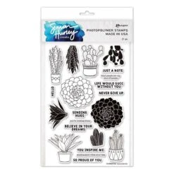 Succulents Stamp & Die Set By Simon Hurley -Woodland Scenics Shop HUR80756 succulents Pac