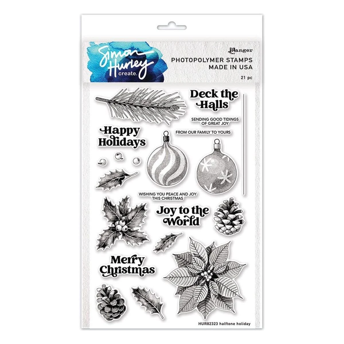Ranger Clear Stamp Set Halftone Holiday By Simon Hurley Create. 7 Ranger Clear Stamp Set Halftone Holiday By Simon Hurley Create. - Image 7