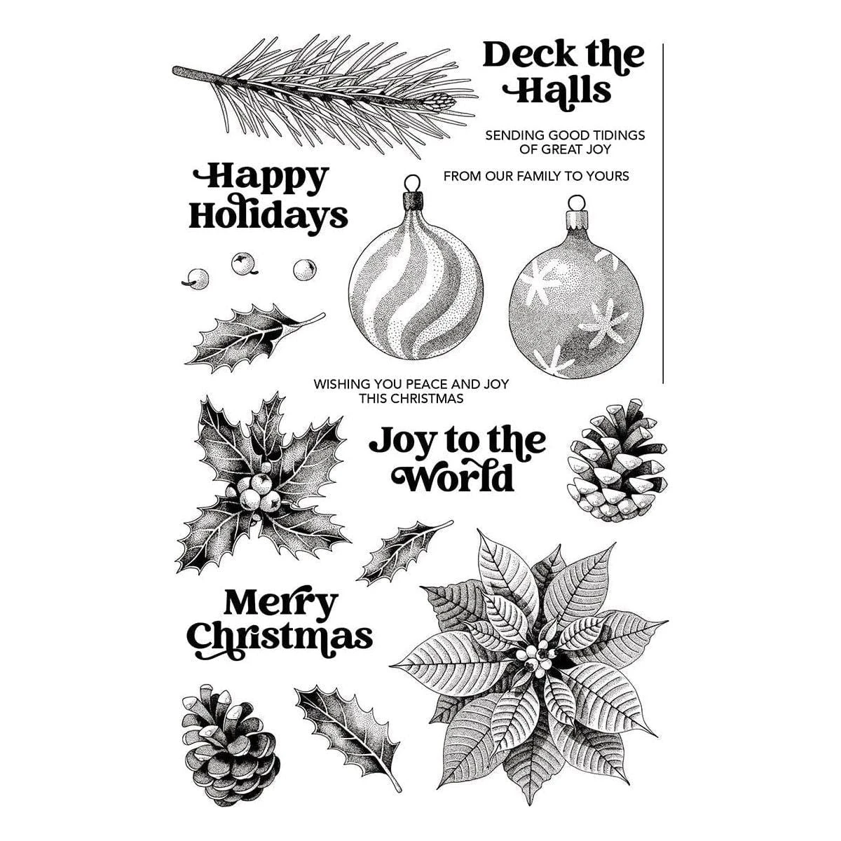 Ranger Clear Stamp Set Halftone Holiday By Simon Hurley Create. 3 Ranger Clear Stamp Set Halftone Holiday By Simon Hurley Create. - Image 3