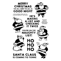 Ranger Silly Santas Clear Stamp Set By Simon Hurley Create. -Woodland Scenics Shop HUR84419 Simon Hurley silly santas Color