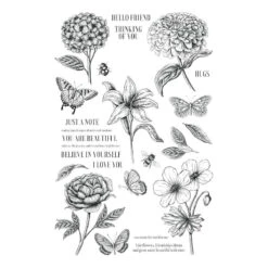 Beautiful Blooms Stamp And Die Bundle By Simon Hurley -Woodland Scenics Shop HUR85553 beautiful blooms Simon Hurley Color