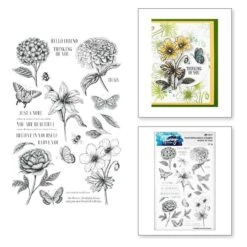 Ranger Beautiful Blooms Clear Stamp Set By Simon Hurley Create.