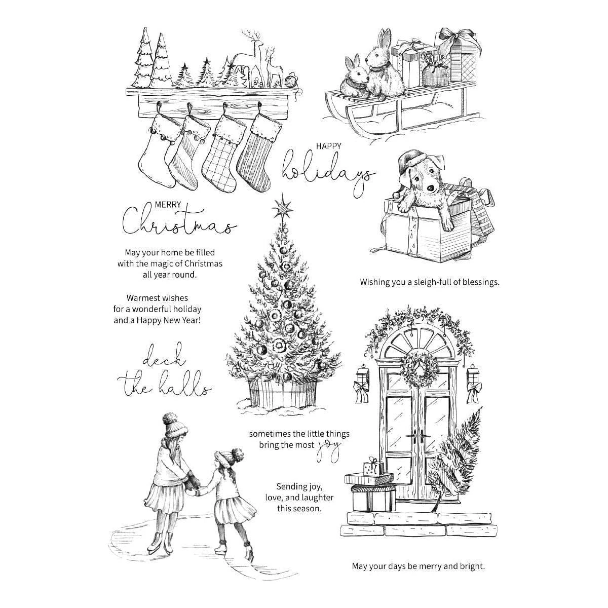 Sketched Christmas Stamp And Die Bundle By Simon Hurley 3 Sketched Christmas Stamp And Die Bundle By Simon Hurley - Image 3