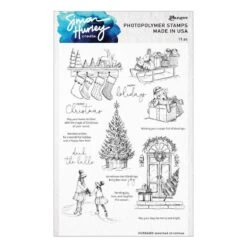 Ranger Sketched Christmas Clear Stamp Set By Simon Hurley Create. -Woodland Scenics Shop HUR86680 sketched Christmas Pac