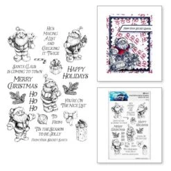 Ranger Sketched Santas Clear Stamp Set By Simon Hurley Create.
