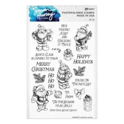 Ranger Sketched Santas Clear Stamp Set By Simon Hurley Create. -Woodland Scenics Shop HUR86697 sketched santas Pac