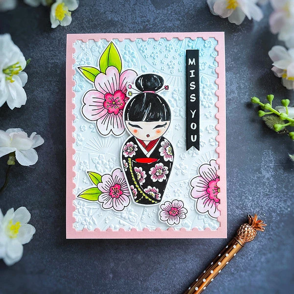 Floral Fans 3D Embossing Folder From The Spring In Kyoto Collection By Alex Syberia Designs 8 Floral Fans 3D Embossing Folder From The Spring In Kyoto Collection By Alex Syberia Designs - Image 8