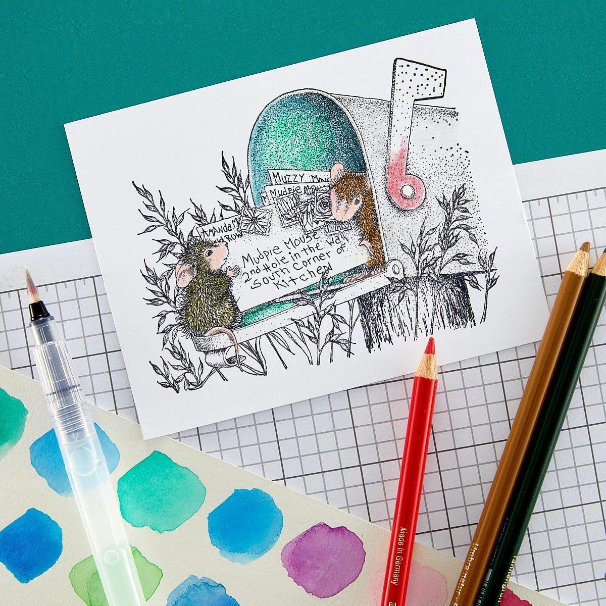 Mouse Mail Cling Rubber Stamps From The House-Mouse Everyday Collection 2 Mouse Mail Cling Rubber Stamps From The House-Mouse Everyday Collection - Image 2