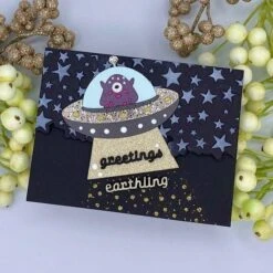 Starry Night 3D Emboss & Cut Folder From The Simon's Space Adventure Collection By Simon Hurley -Woodland Scenics Shop IMG 0213