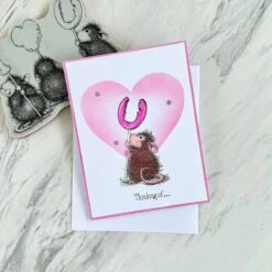 We Heart You Cling Rubber Stamps From The House-Mouse Winter Collection -Woodland Scenics Shop IMG 0509