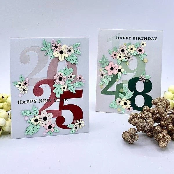 Bold Color Mix Numbers BetterPress Plates And Die Bundle 7 Bold Color Mix Numbers BetterPress Plates And Die Bundle - Image 7