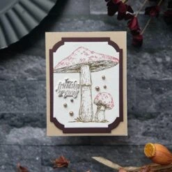 Mushroom Duo Press Plate & Die Set From The BetterPress Autumn Collection -Woodland Scenics Shop IMG 3886