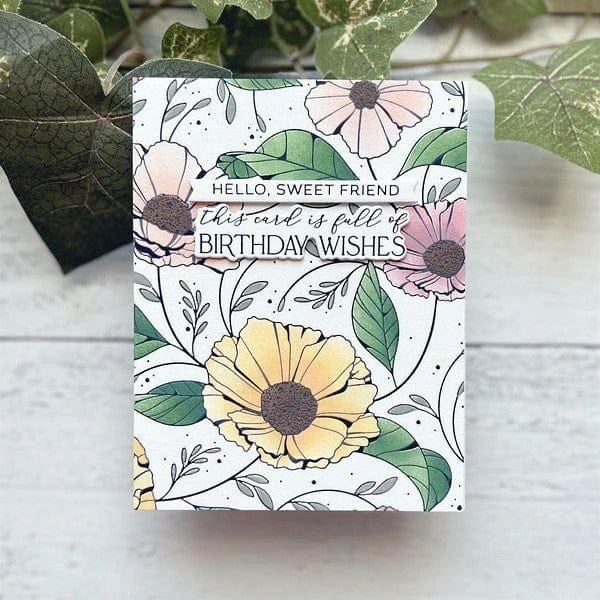 Cosmos Backdrop BetterPress And Stencil Bundle From The Pressed Posies Collection 10 Cosmos Backdrop BetterPress And Stencil Bundle From The Pressed Posies Collection - Image 10