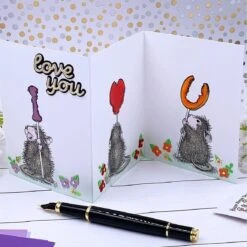 We Heart You Cling Rubber Stamps From The House-Mouse Winter Collection -Woodland Scenics Shop IMG 8514