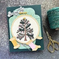 Faux Embroidered Spruce Etched Dies From The Nichol's Needlework Collection By Nichol Spohr -Woodland Scenics Shop IMG 9760Large