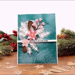Forevergreen Embossing Folder From The Tis The Season Collection -Woodland Scenics Shop Jackie Pasko 2021 SES 026 and S4 1135 Card1 70364.1637022315.1280.1280