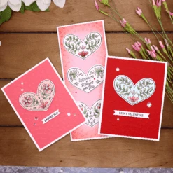 One Love, One Heart Die Set - (Dies Only) -Woodland Scenics Shop Jackie Pasko 2022 Jan CDOM EOM Card Set 68703.1643756082.1280.1280