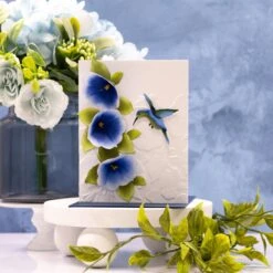 Petunia Cascade 3D Embossing Folder From The Summer Solstice Garden Collection By Susan Tierney-Cockburn -Woodland Scenics Shop Jean Doeringsfeld 2025 STC Summer Solstice Garden Petunias and Hummingbird 2