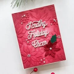 Scenic Poinsettias 3D Embossing Folder -Woodland Scenics Shop Jennifer Kotas 2022 Holiday 3D Folders 1