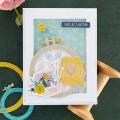Sew Happy - Card Kit Of The Month Club -Woodland Scenics Shop KOM SEPT22 Product 1200x1200 Project 7