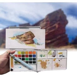 Sakura Koi Watercolors W/Brush - 24 Colors -Woodland Scenics Shop Koi WaterColors Rock Cliff JingoDeLaRosa