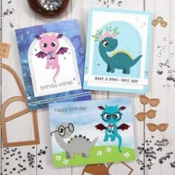 Monster Birthday Sentiments Clear Stamp Set From The Monster Birthday Collection -Woodland Scenics Shop KristieMarcotte MonsterBirthday Jan2024 4