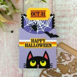 Halloween Add-Ons Stamp & Die Set From The Not Your Ordinary Card Collection By Wendy Vecchi -Woodland Scenics Shop LauraNistalNotYourOrdinaryCard3