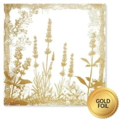 Paper Rose - Gold Foil Lavender & Roses 12x12 Deluxe Paper Collection -Woodland Scenics Shop Lavender RosesGOLDFOILA