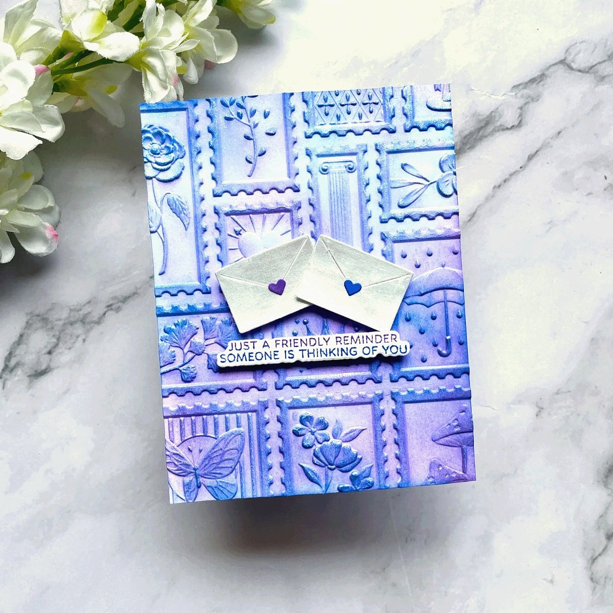 Postage Mosaic -3D Embossing Folder Of The Month 2 Postage Mosaic -3D Embossing Folder Of The Month - Image 2