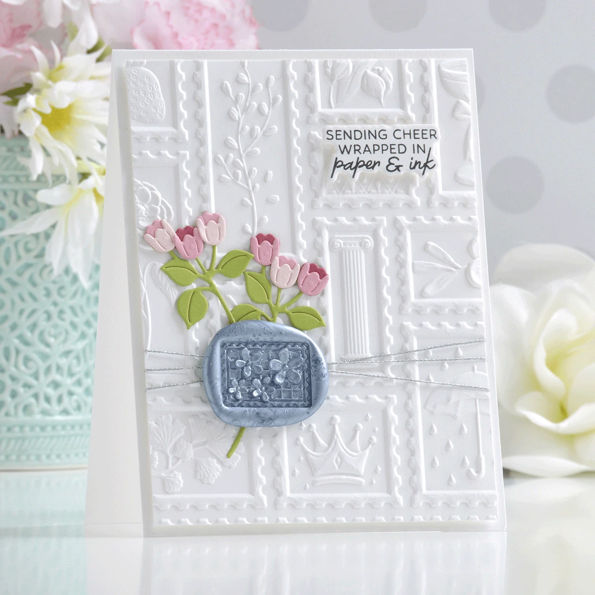 Postage Mosaic -3D Embossing Folder Of The Month 4 Postage Mosaic -3D Embossing Folder Of The Month - Image 4