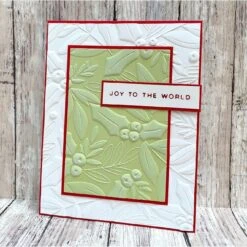 Holly & Foliage 3D Embossing Folder From The De-Light-Ful Christmas Collection By Yana Smakula -Woodland Scenics Shop Lin Brandyberry July2023 DelightfulChristmas Holly Foliage1