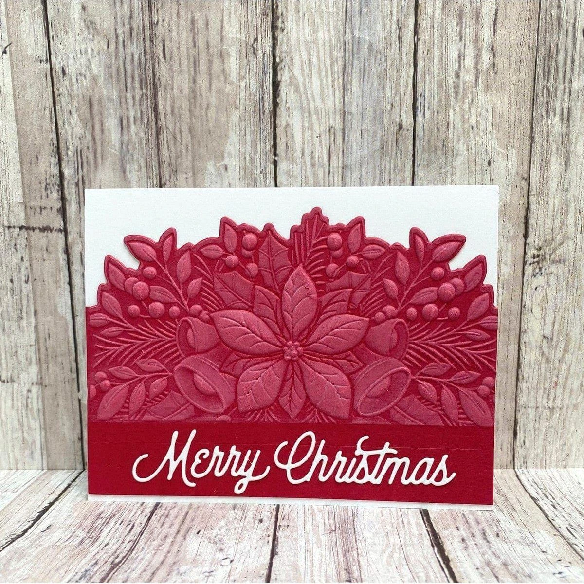 Spellbinders Exclusive: Poinsettia Bells & Border 3D Emboss & Cut Folder 5 Spellbinders Exclusive: Poinsettia Bells & Border 3D Emboss & Cut Folder - Image 5
