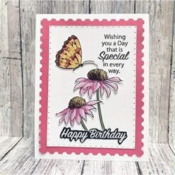 Birthday Messages Clear Stamp Set From The All The Sentiments Collection By Stampendous -Woodland Scenics Shop Lin Brandyberry April24 STP 224