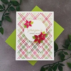 Stitched Starry Argyle Etched Dies From The Stitched For Christmas Collection -Woodland Scenics Shop LisaTilson07 23StitchedForChristmasSeasonsGreetings1