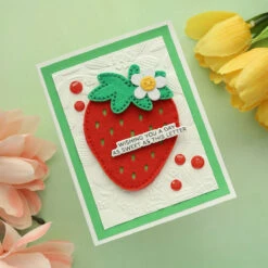 Felt Berry Blossom Etched Dies From The Summer Felt Stitch & Create Collection By Nichol Spohr -Woodland Scenics Shop Lorena Wakefield FELT BERRY BLOSSOM JUNE2025