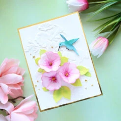 Petunia And Hummingbird Etched Dies From The Summer Solstice Garden Collection By Susan Tierney-Cockburn -Woodland Scenics Shop Lorena Wakefield S4 1434 MAY2025